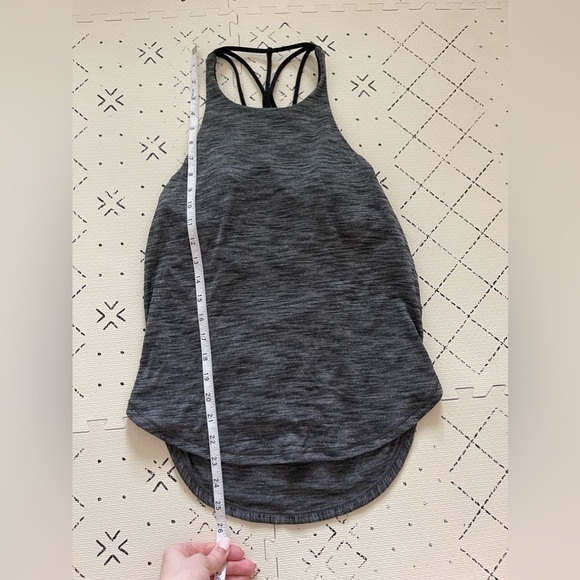 Lululemon Raise The Barre Tank‎ Heathered Black size 2 - Picture 6 of 10